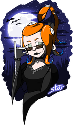 My Octosona, Aster, as a vampire, in celebration of Art Fight 2023